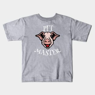 Bbq Pit Boys Pitmasters Pig White Kids T-Shirt